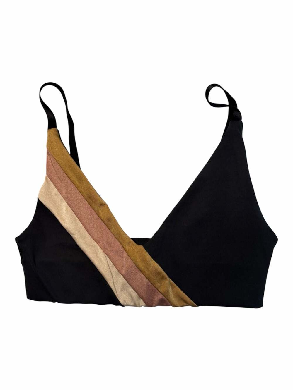 IVL Collective Metallic Stripe Sports Bra Black